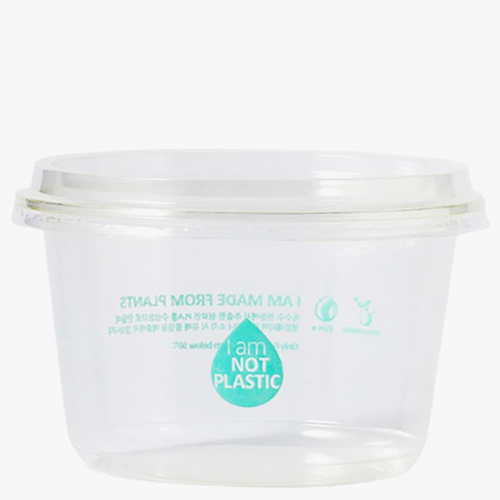 아이엠그리너 [원형호환S] PLA 투명 원형용기 500ml 1000개