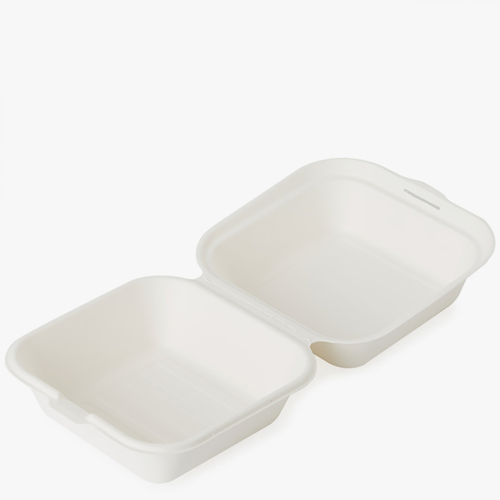 아이엠그리너 일체형 밀짚 펄프 도시락 450ml 화이트 500개