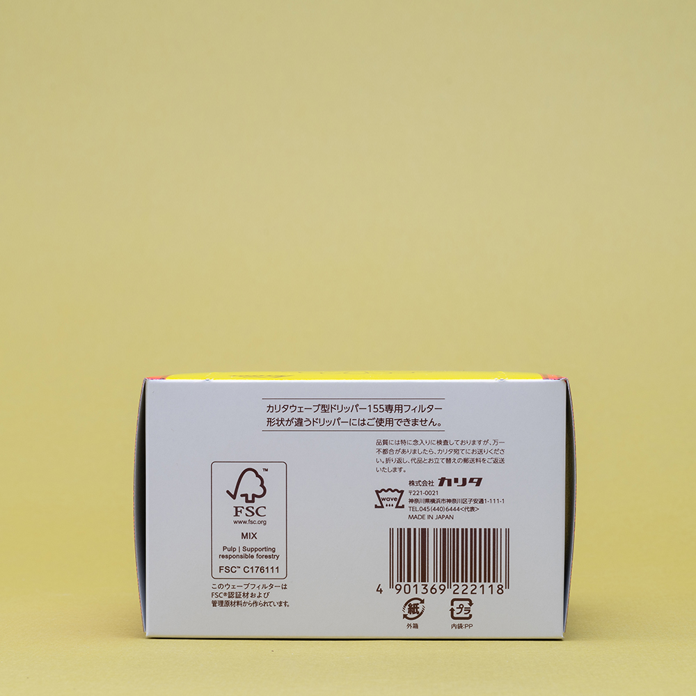 칼리타 KWF-155 웨이브 필터 화이트 (50P)