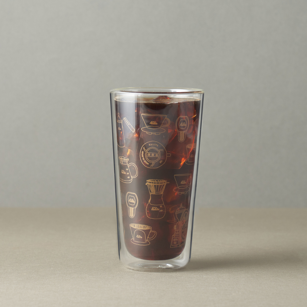 칼리타 더블월 글라스 텀블러 400ml 골드