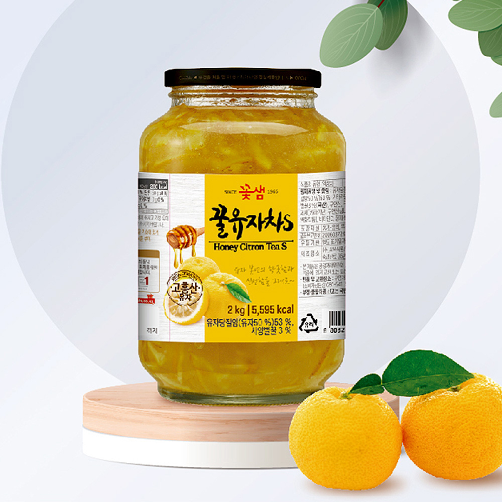 꽃샘 꿀 유자차 S 2kg