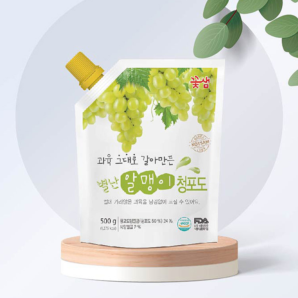 꽃샘 별난알맹이 청포도 500g