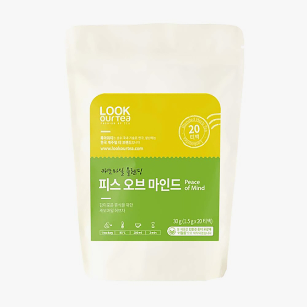 룩아워티 피스오브마인드 캐모마일블렌딩 20티백