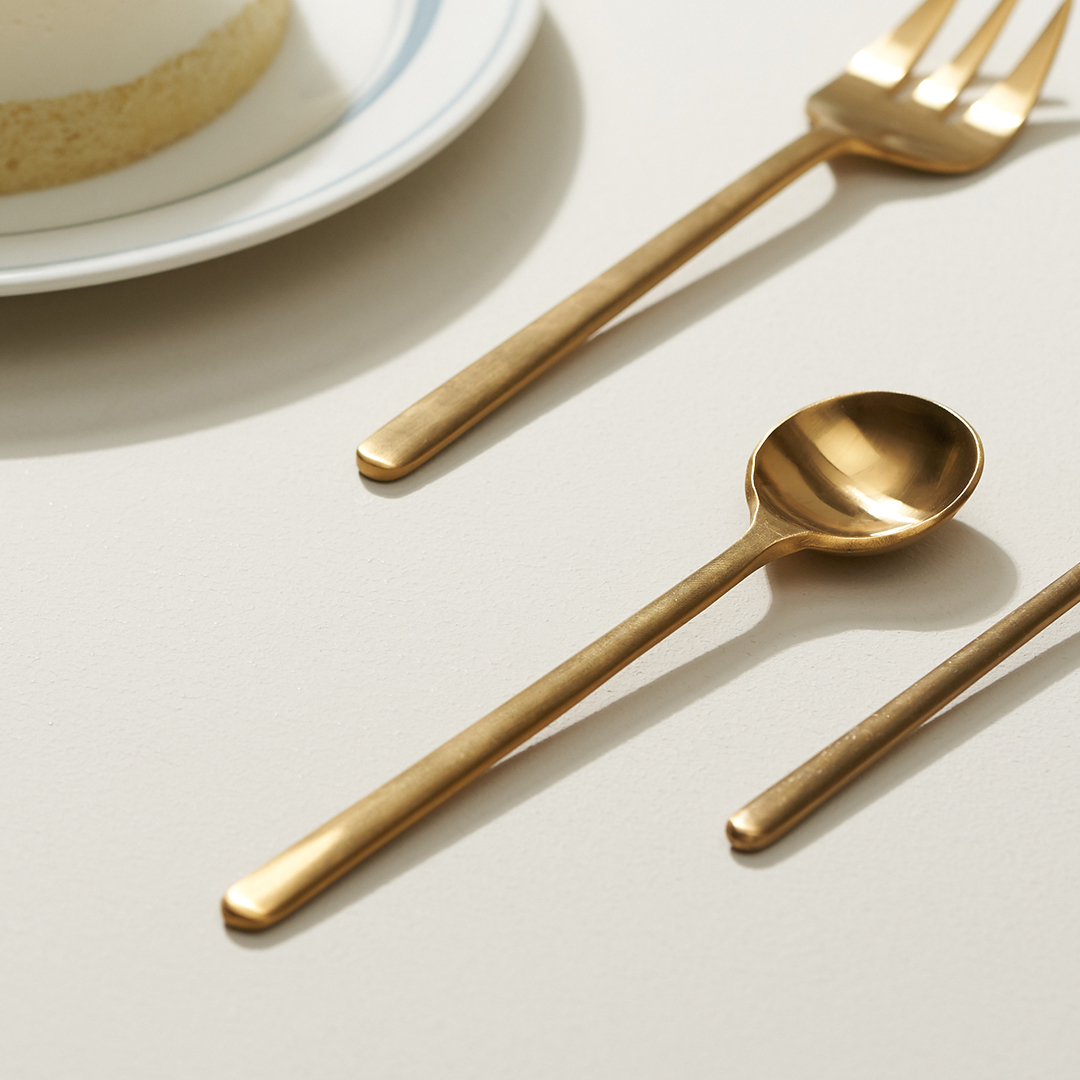 러브라믹스 샤또 디저트 스푼 - 골드 (13cm)