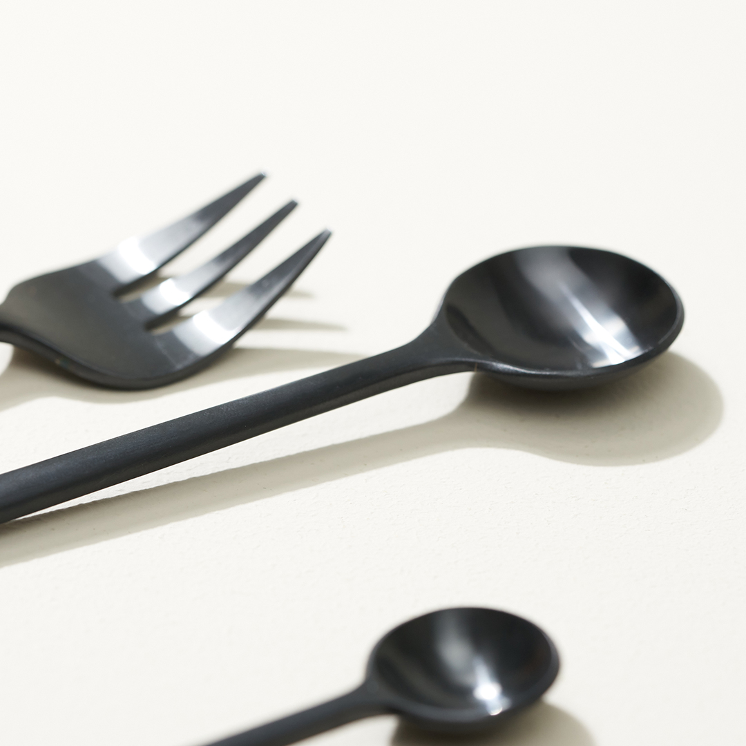 러브라믹스 샤또 디저트 스푼 - 매트블랙 (13cm)