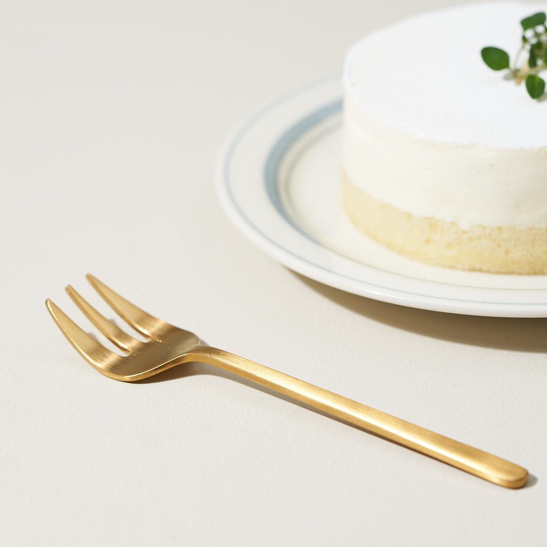 러브라믹스 샤또 디저트 포크 - 골드 (14cm)