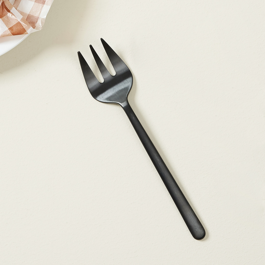 러브라믹스 샤또 디저트 포크 - 매트블랙 (14cm)