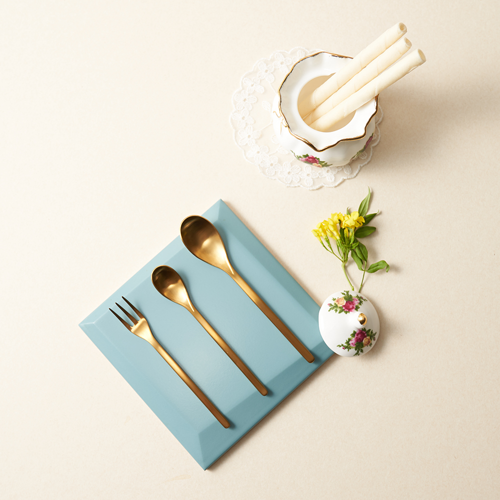 러브라믹스 아파트먼트 디저트 포크 - 골드 (13cm)