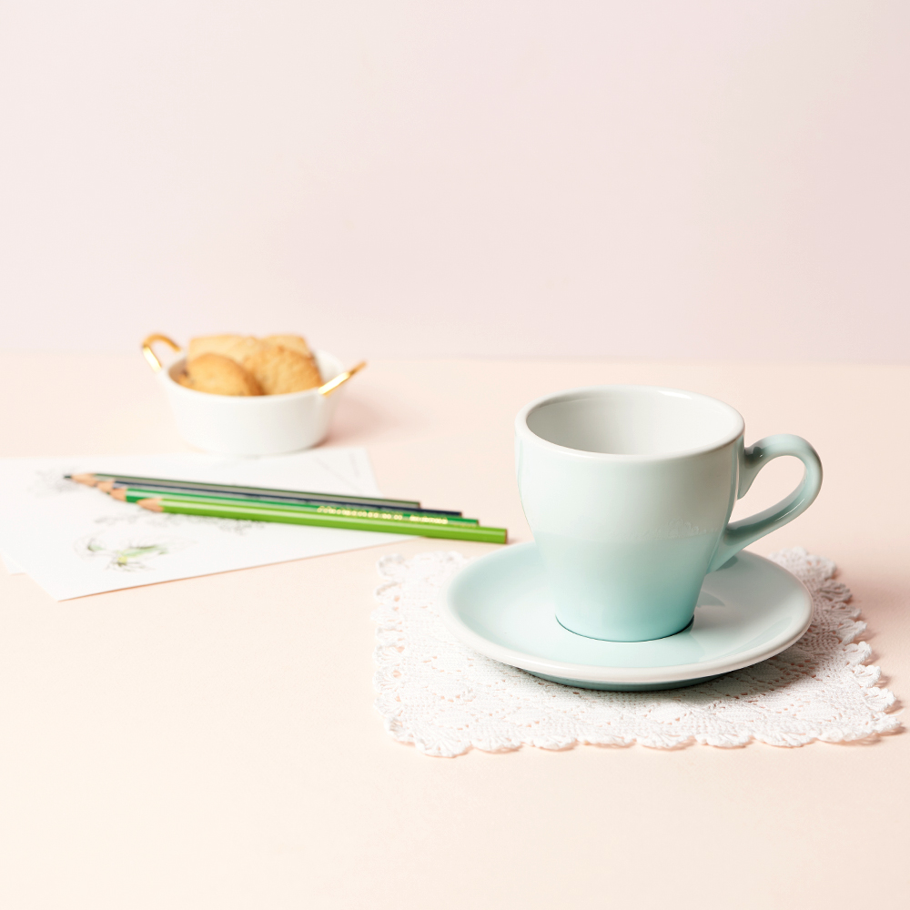 러브라믹스 튤립 라떼 베이비블루 280ml 6인조