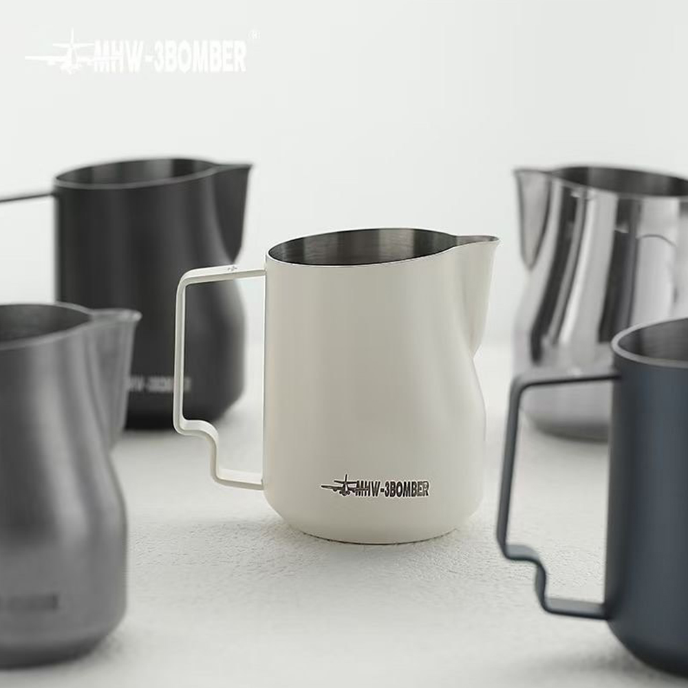 쓰리바머 터보 스팀피쳐 밀크저그 450ml 컬러 4종 (유광실버/실버스팟/블랙/화이트)