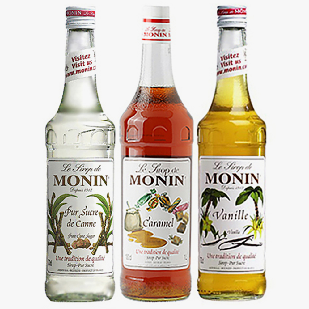 모닌 설탕 시럽+ 카라멜시럽+ 바닐라시럽 1000ml