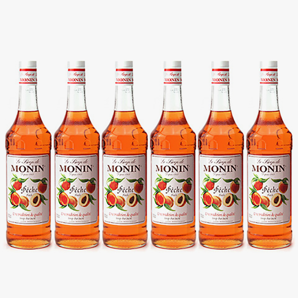 모닌 피치 복숭아 시럽 1000ml X 6개