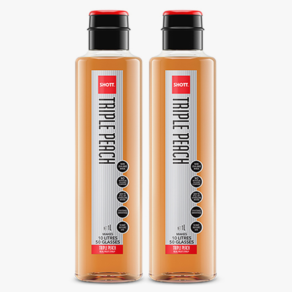 SHOTT 샷 트리플 피치 시럽 1000ml X 2개