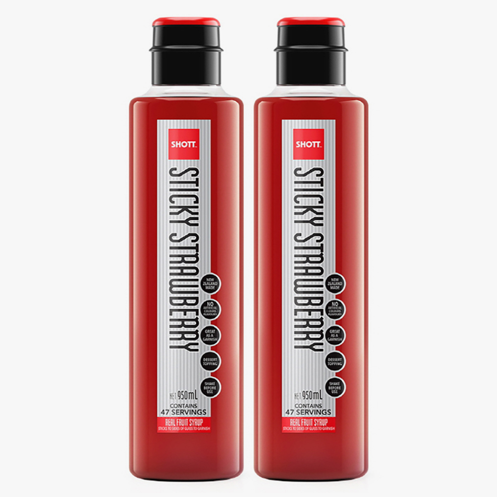 SHOTT 샷 스티키 스트로베리 시럽 950ml X 2개