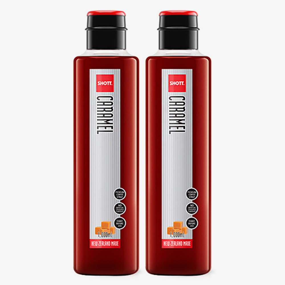 SHOTT 샷 카라멜향 시럽 1000ml X 2개