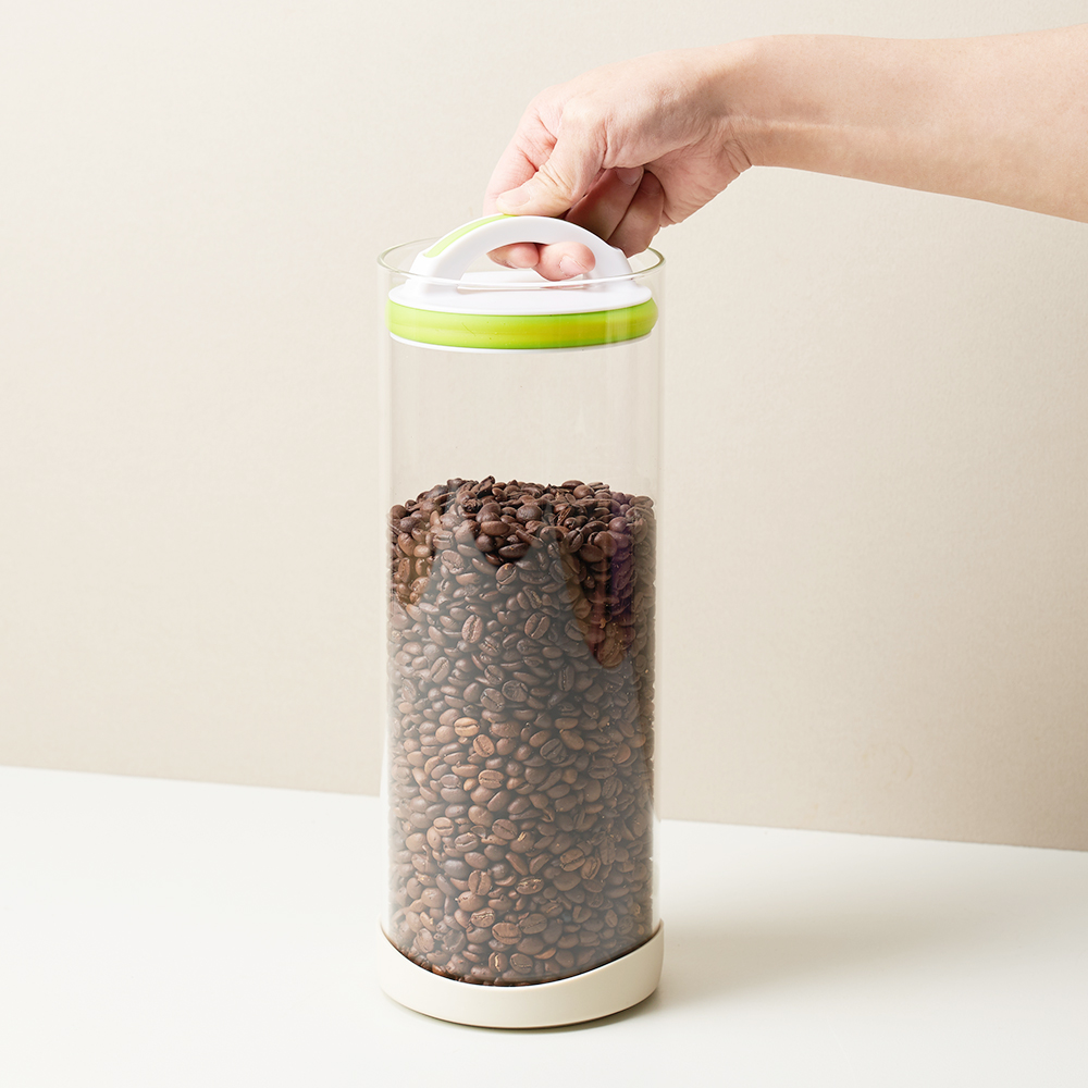 시노글라스 밀폐용기 푸시업 그린 2500ml