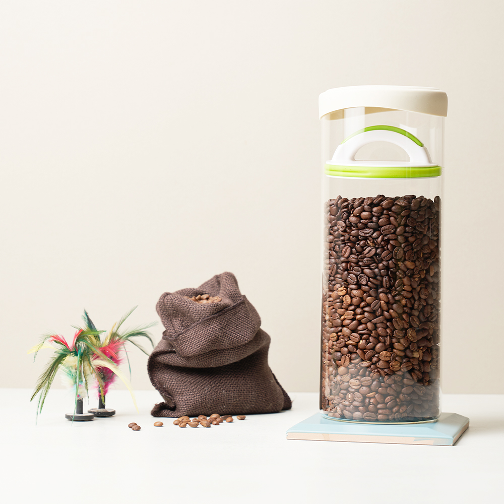 시노글라스 밀폐용기 푸시업 그린 2500ml
