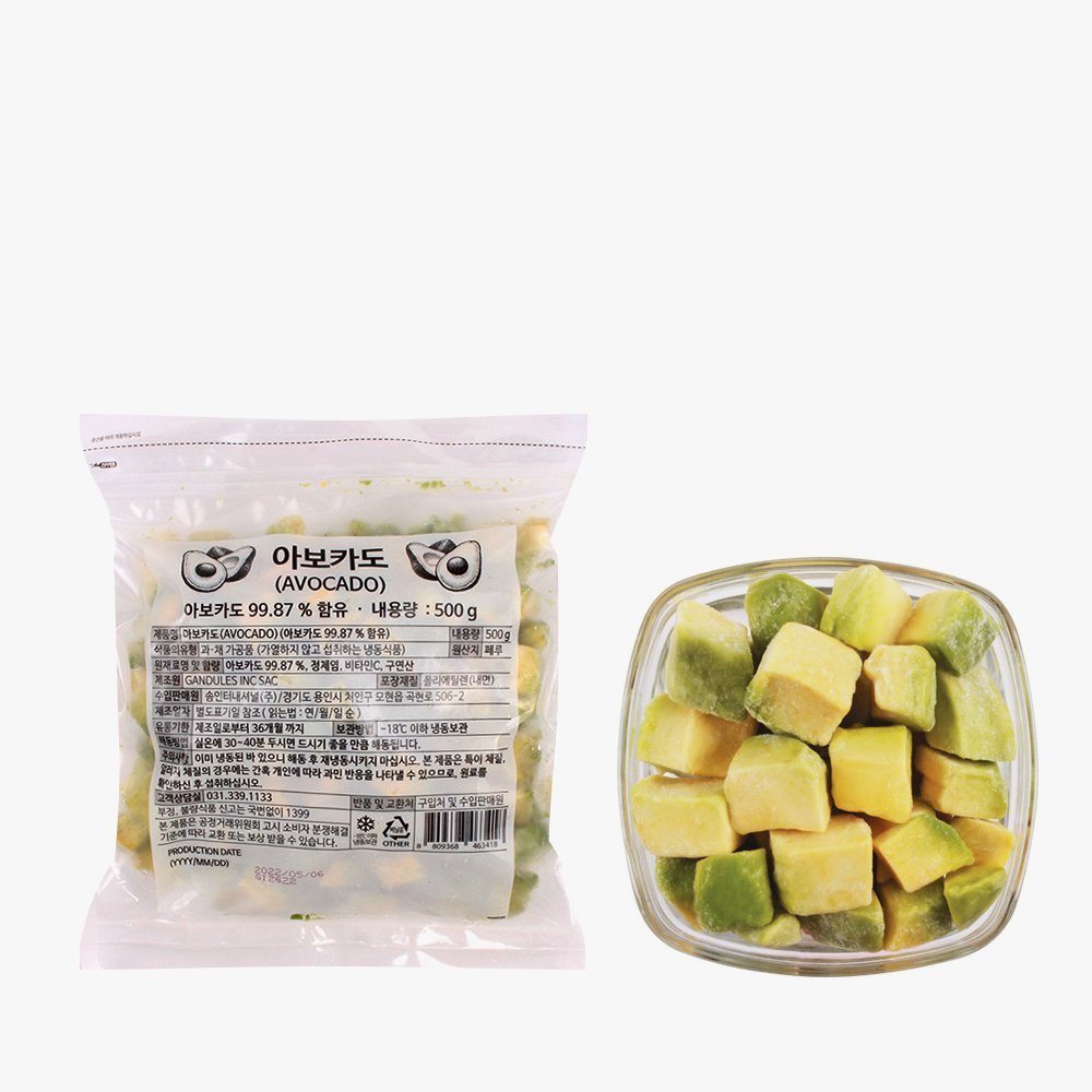 솜 냉동 아보카도 다이스드 500g X 5