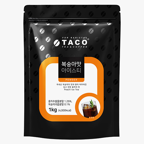타코 복숭아 아이스티 1kg (파우치)