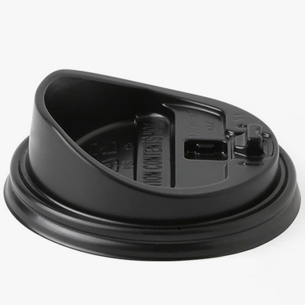 테이크아웃 종이컵 뚜껑 12/16/20온스 롱개폐형 머그리드 (블랙)(1000개)