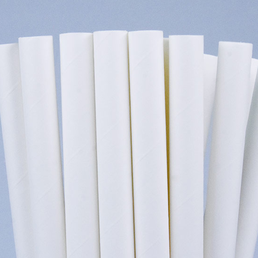 스트로우 흰색 종이빨대 12x25 벌크 1박스