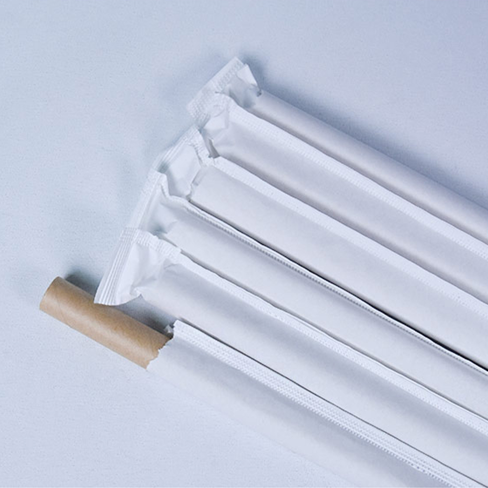 스트로우 크라프트 종이빨대 12x25 개별 1박스