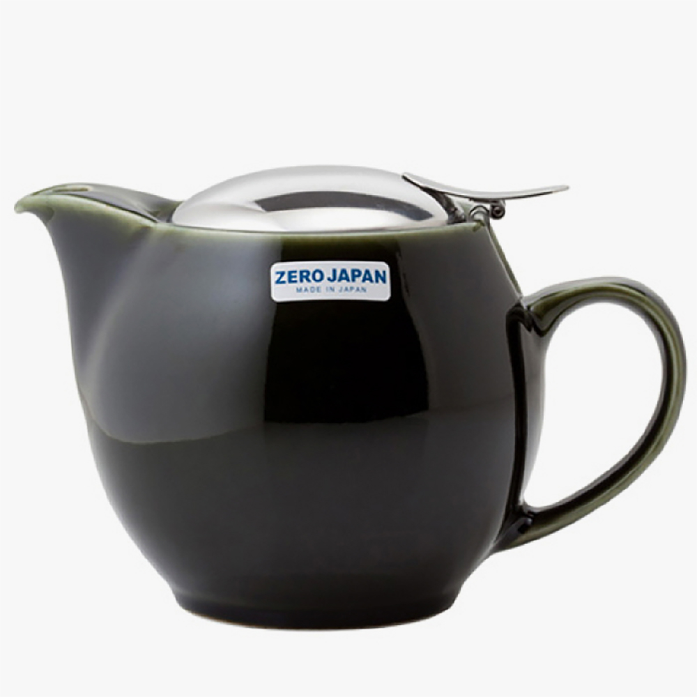 제로재팬 도자기 티포트 2인용 앤틱그린 450ml
