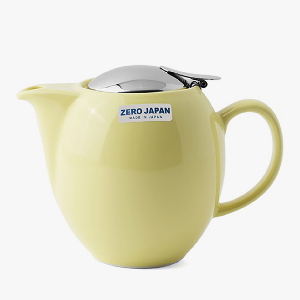 제로재팬 도자기 티포트 1인용 레몬옐로우 350ml