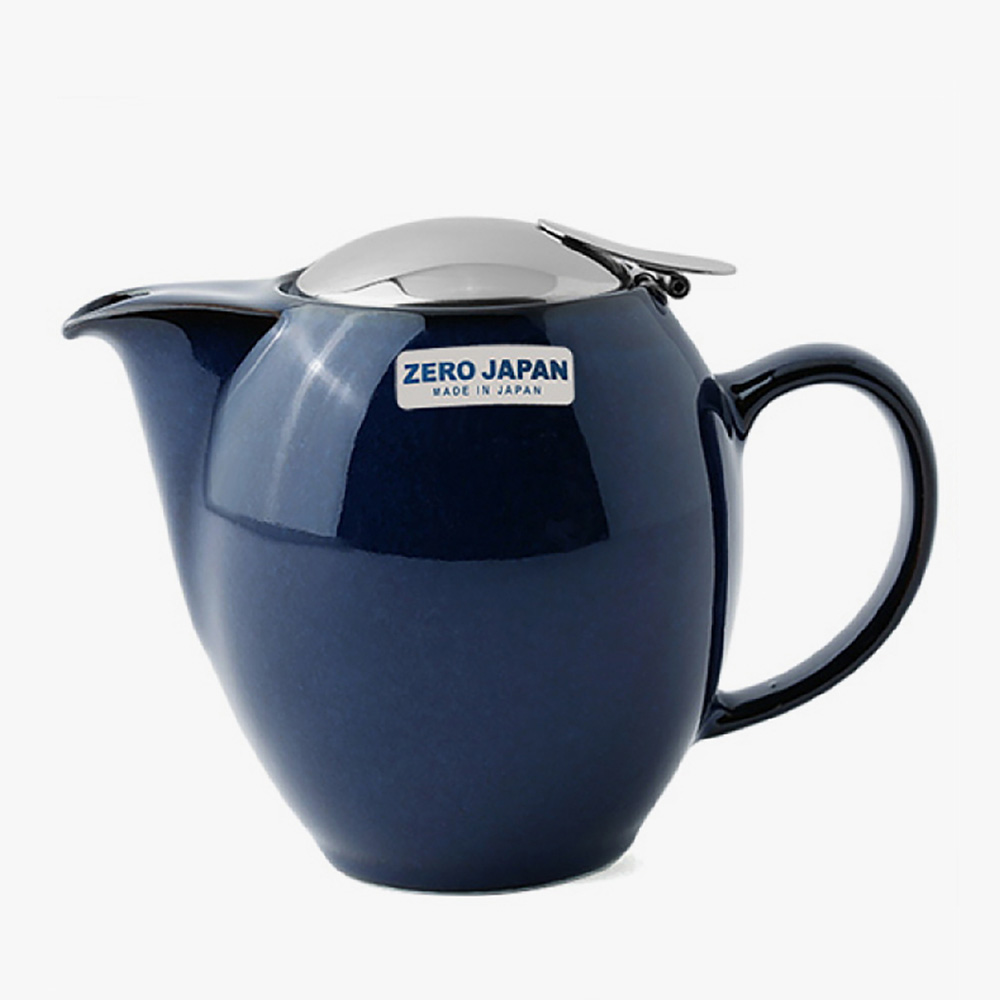 제로재팬 도자기 티포트 1인용 진스블루 350ml