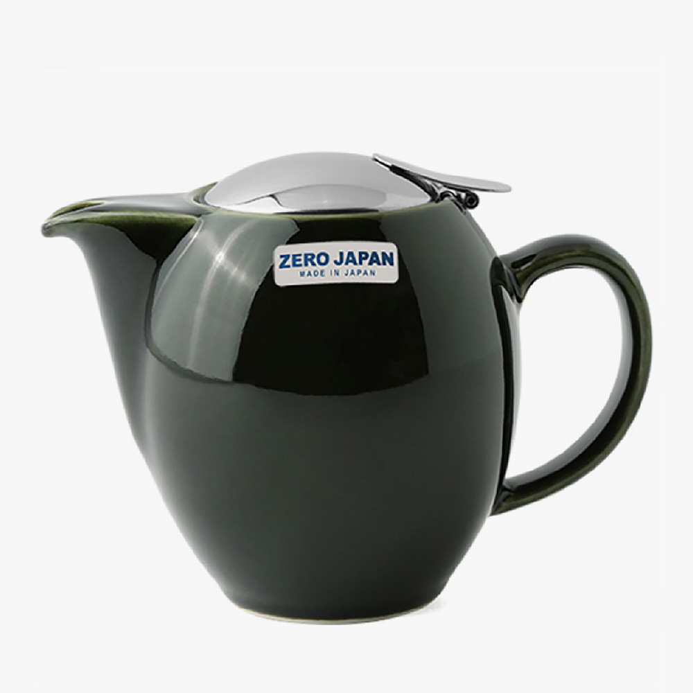 제로재팬 도자기 티포트 1인용 앤틱그린 350ml