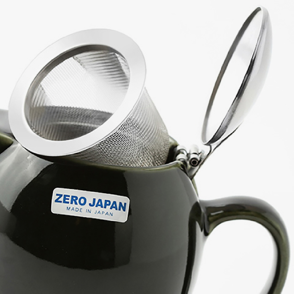 제로재팬 도자기 티포트 1인용 앤틱그린 350ml