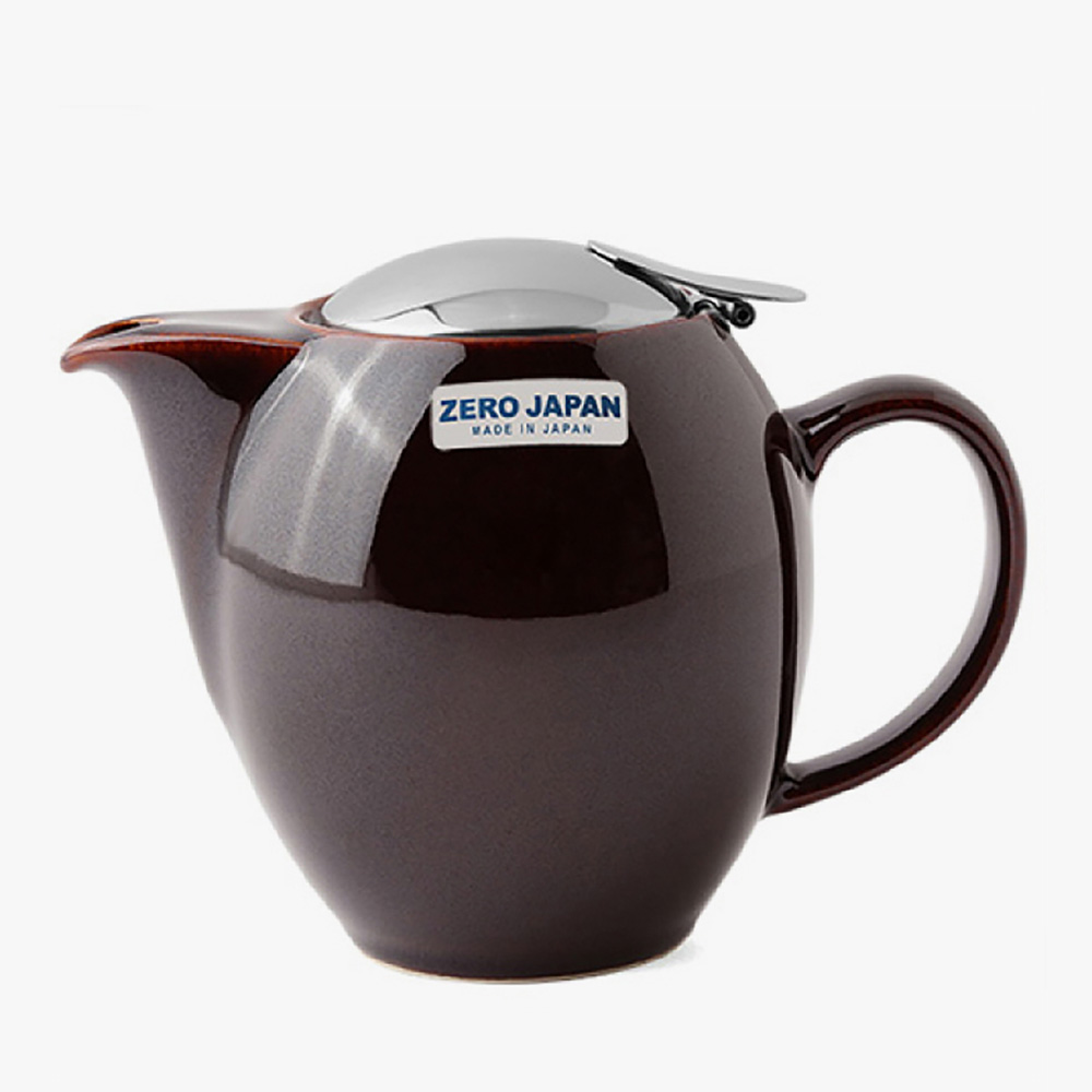 제로재팬 도자기 티포트 1인용 앤틱브라운 350ml